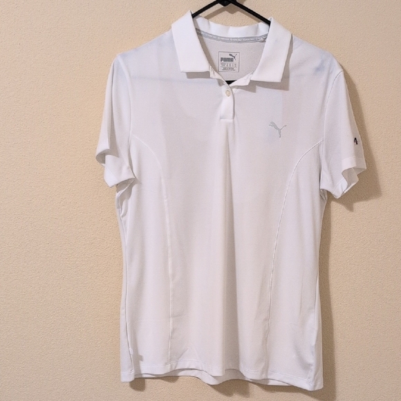 Puma White Polo Shirt - Picture 1 of 4